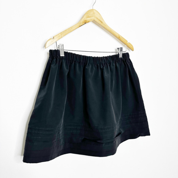 ALEXIS A line Mini SKIRT black pleated classic designer womens size medium M - Picture 2 of 5